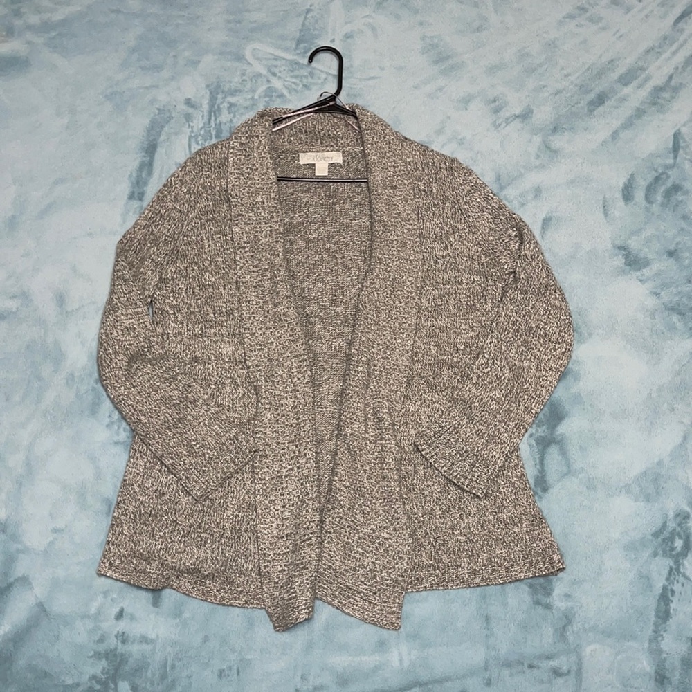 Grey Open Cardigan